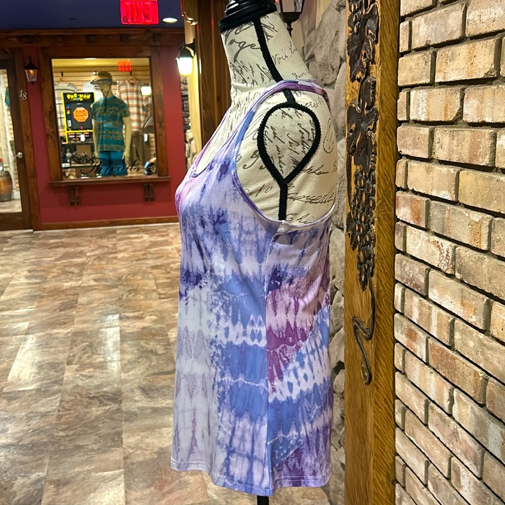 NWT Purple Tie-Dye Tank Top - Picture 2 of 3